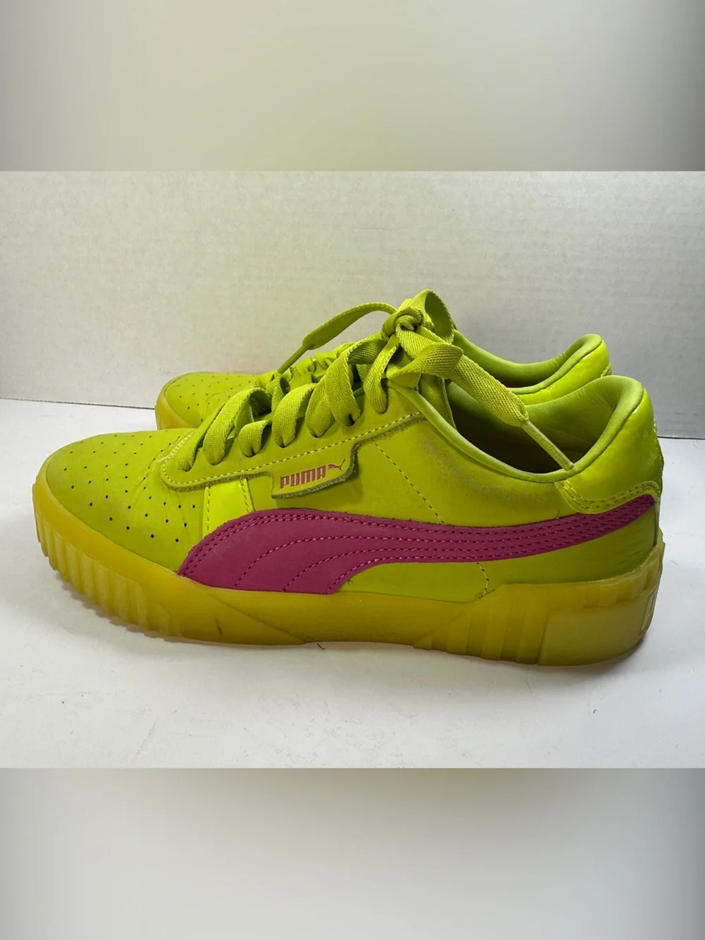 Puma Women’s Neon Lime Sneakers Tennis Shoes Athletic